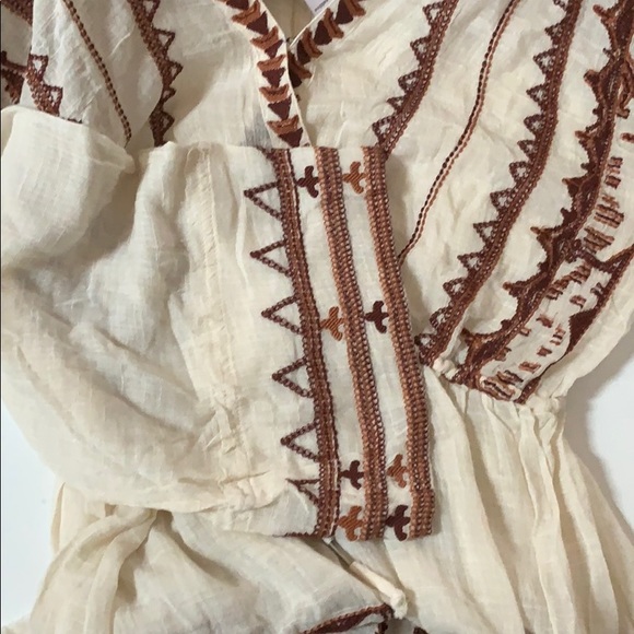 NWT Free People Saffron Embroidered Tunic in Ivory - Picture 14 of 14